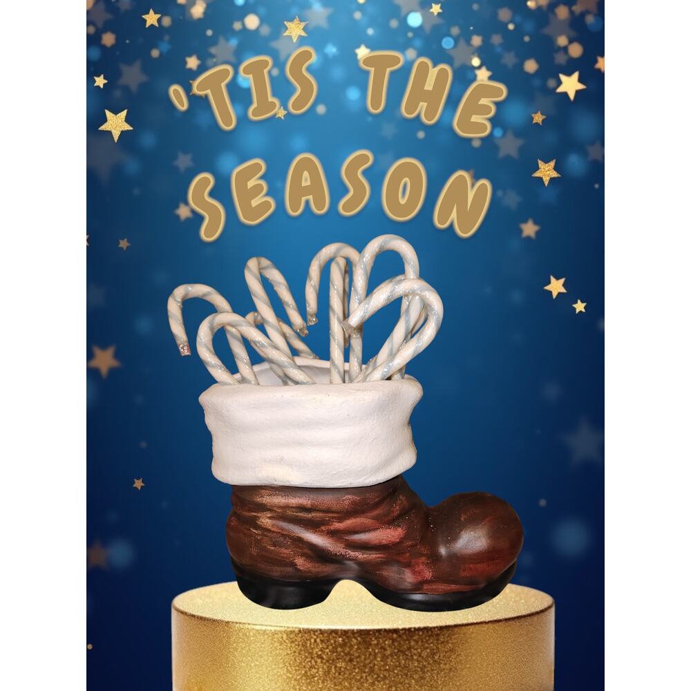Santa Boot Planter/Candy Dish